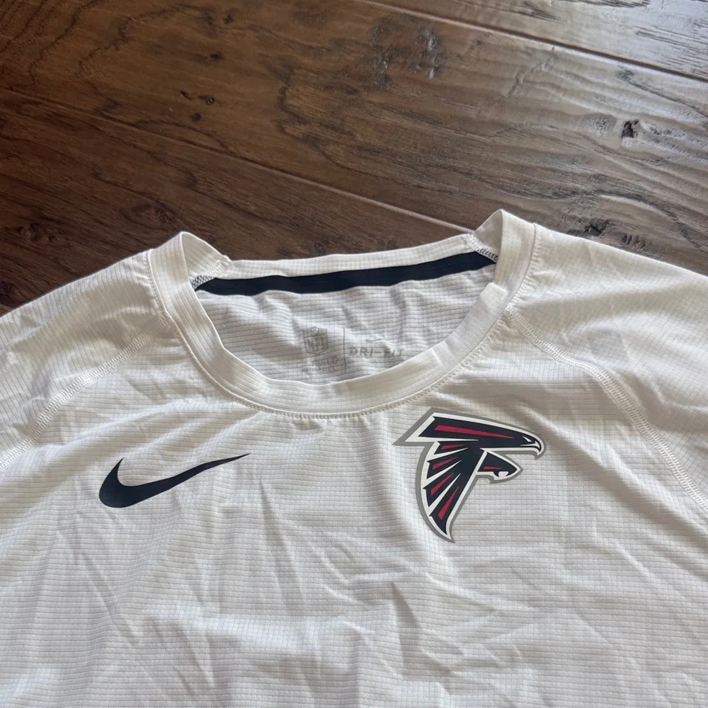 Nike White Men's Falcon’s NFL dri-fit shirt with Black Accents